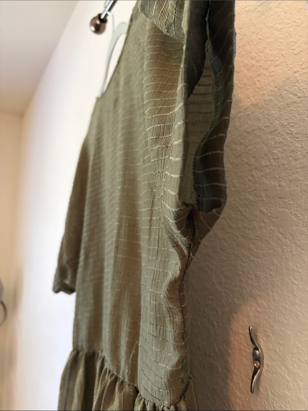 Blu Pepper Peplum Blouse in Olive Green - Picture 3 of 10